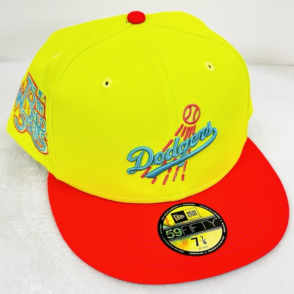 Los Angeles Dodgers New Era World Series Cyber 59FIFTY Fitted Hat Cap 7 7/8 MLB